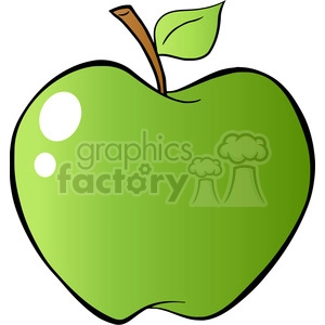 12930 RF Clipart Illustration Green Apple 12927 RF Clipart Illustration Red Apple In Gradient