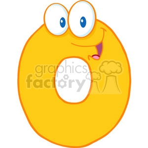4961-Clipart-Illustration-of-Number-Zero-Cartoon-Mascot-Character
