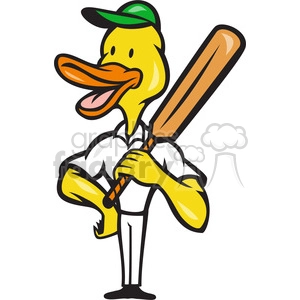 duck cricket bat standing