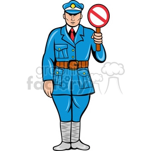 officer with stop sign