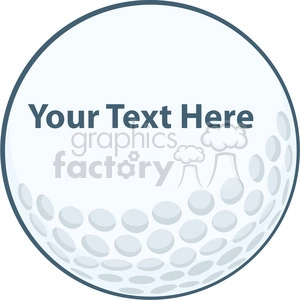 5690 Royalty Free Clip Art Golf Ball Sign