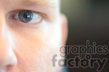 close up male eye
