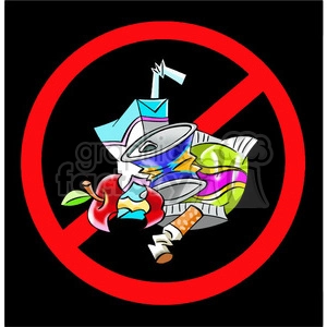 no littering garbage pile