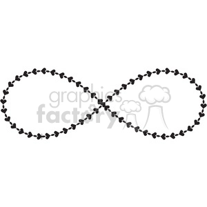 infinity symbol vector hearts love is forever