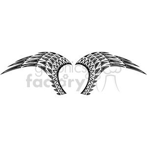 vinyl ready vector wing tattoo design 041