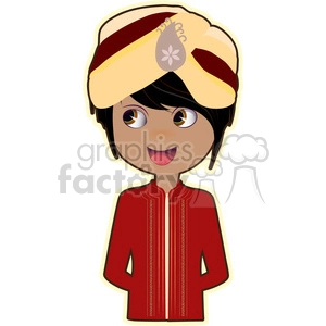 Indian Groom cartoon character vector image