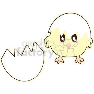Chick Egg cartoon character illustration