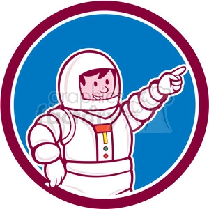 astronaut pointing front CIRC