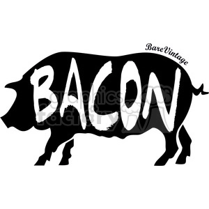 pig bacon vector art design