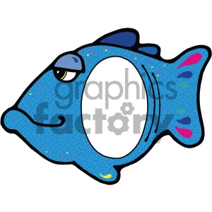 cartoon fish with cut out frame