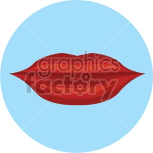 lips vector icon on blue background