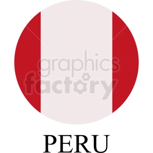 The image is a stylized representation of the flag of Peru. It contains the recognizable red and white vertical stripes with the name PERU written below it.
