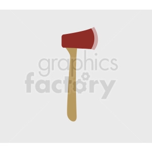 red axe on gray background