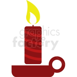 red candle burning clipart