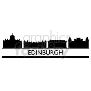 Edinburgh Scotland city skyline vector design