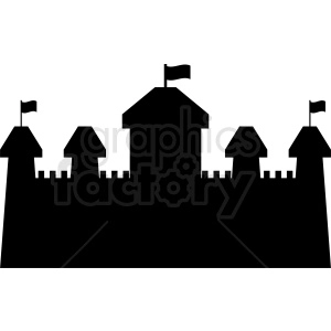 castle silhouette outline vector clipart