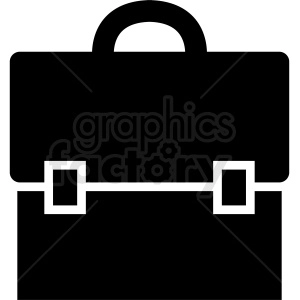 black white vector briefcase clipart