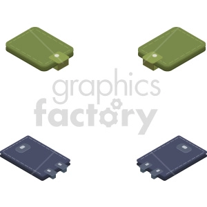 isometric wallet vector icon clipart 6