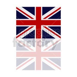 This image features a stylized illustration of the national flag of Great Britain, also known as the Union Jack. The flag is depicted in its distinctive design with the red, white, and blue colors and the combination of crosses: the cross of Saint George (for England), the cross of Saint Andrew (for Scotland), and the cross of Saint Patrick (for Ireland).