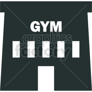 gym building vector symbol