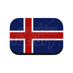 iceland flag vector clipart design