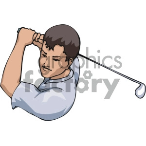 Man golfing