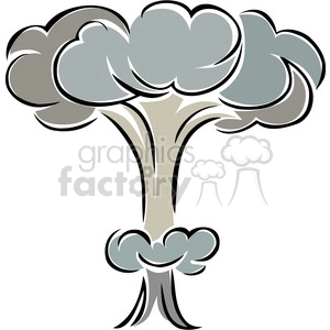 nuclear mushroom cloud explosion