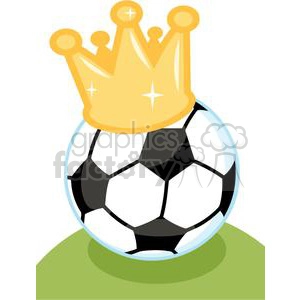 Soccer ball with crown