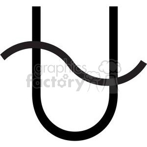 The image depicts the symbol for Ophiuchus, which is sometimes referred to as the 13th sign in the zodiac or horoscopes. The symbol consists of a U-shaped figure with a wavy line crossing it, which represents a serpent.