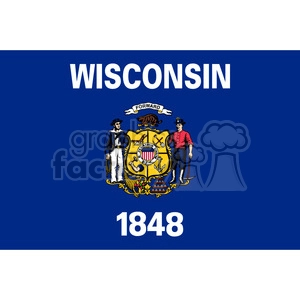 vector state Flag of Wisconsin