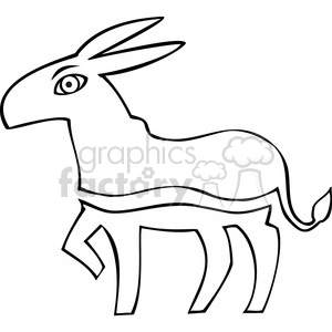 black and white Democrat donkey image