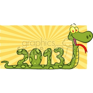 5118-Funny-Snake-Cartoon-Character-Numbers-2013-Royalty-Free-RF-Clipart-Image
