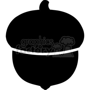 clip art of black acorn vector illustration
