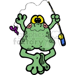 Frog Fishing Pole in color