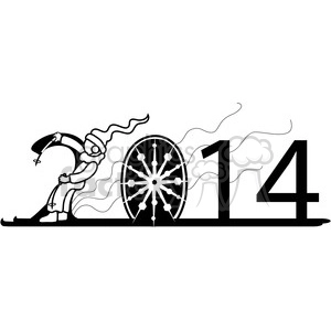 2014 skiing clipart