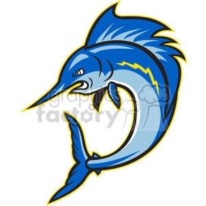 sailfish jumping cartoon