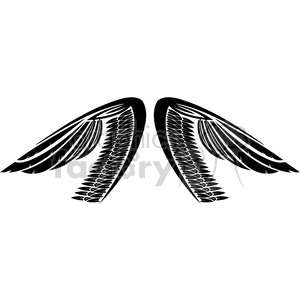 vinyl ready vector wing tattoo design 039