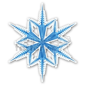 christmas snowflake sticker