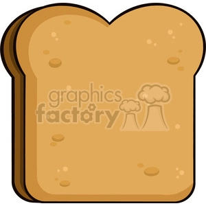 illustration cartoon toast bread slice vector illustration isolated on white background