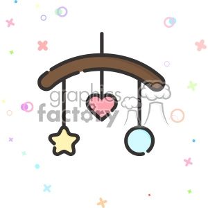 Baby mobile clip art vector images