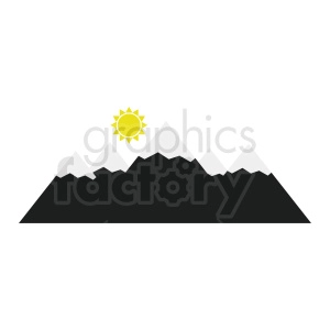 mountain scene vector clipart