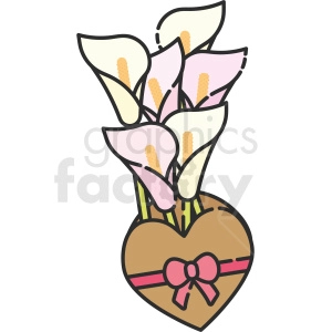 lily bouquet vector clipart