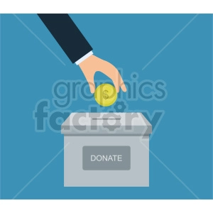 hand donating money vector
