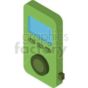 isometric mp3 player vector icon clipart 5