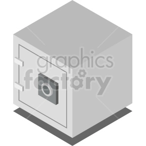 isometric safe vector icon clipart