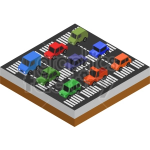 parking isometric vector graphic