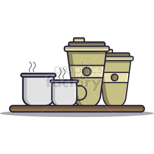 coffee tray clipart