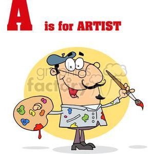 A is for Artist in Red Letters