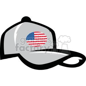 A Gray Ball Cap With American Flag