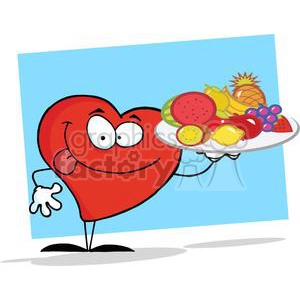 2911-Red-Heart-Holding-Up-A-Plate-Of-Fruits